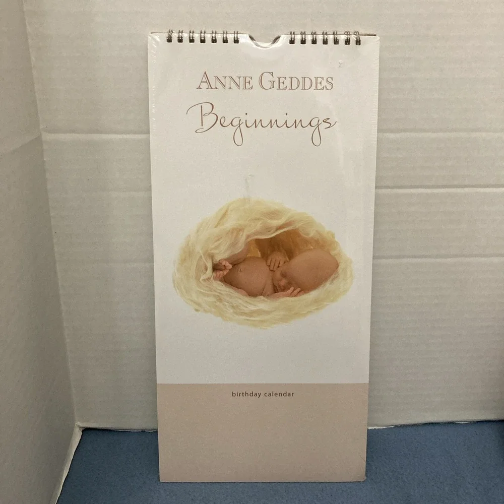 NIB Anne‎ Geddes Beginnings 2012 Spiral Bound Perpetual Birthday Calendar
